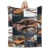TINI STOESSEL Futttura Tour Fleece Blankets Singer Awesome Throw Blankets for Bed Sofa Couch 200x150cm Bedspreads