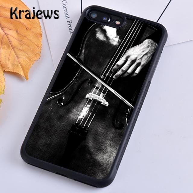Krajews Wooden Violins Bow Music Phone Case Cover For iPhone 17 Air 16 15 14 Plus 11 12 13 Pro Max Plus Coque Fundas