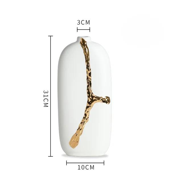 Nordic Small Mouth Vase, Home Decoration, Ceramic, Arts and Crafts, White Flower Vases, Centerpieces for Weddings, Accessories