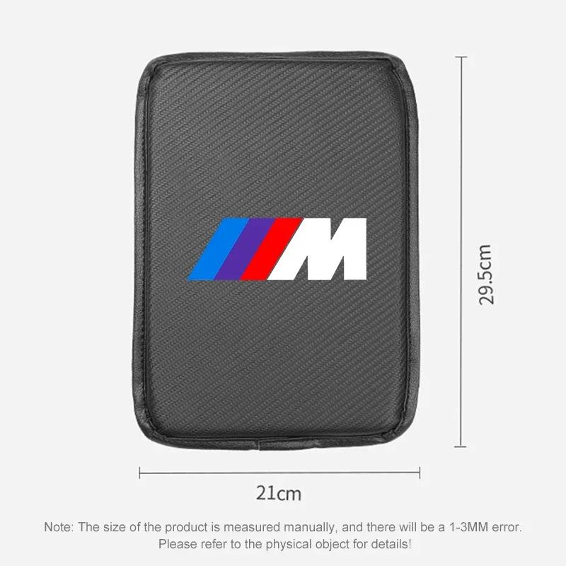 BYJ1 Car Armrest Storage Box Pad Protect Carbon Fiber Trim Cover Pad For BMW E46 E39 E53 E36 F22 E87 E90 E91 E92 X5 X6 1 3 5 7 Series