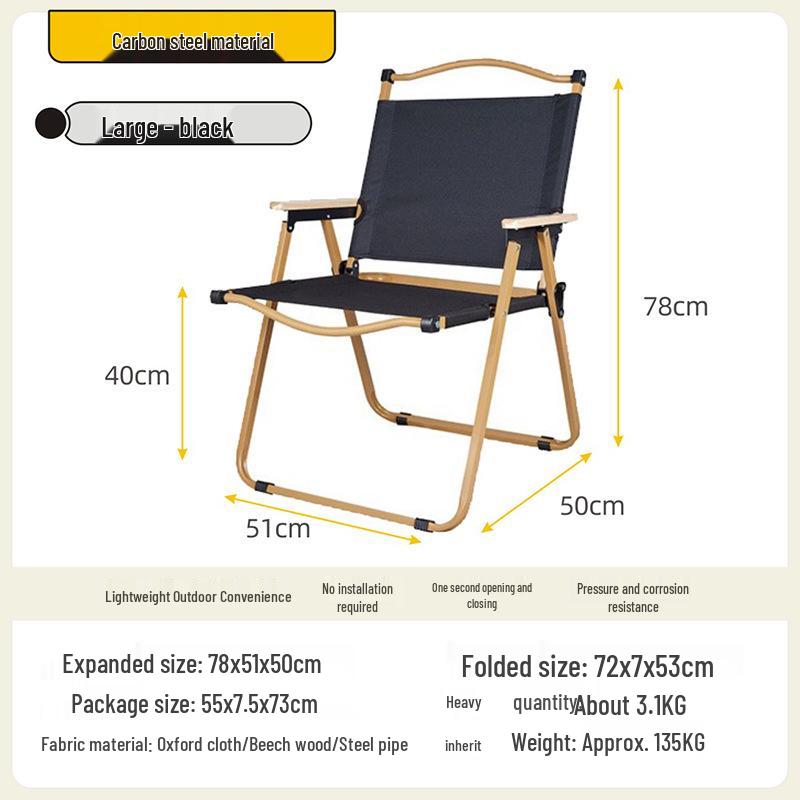 Ultralight Aluminum Folding Kermit Chair with Table for Outdoor Camping and Leisure Travel