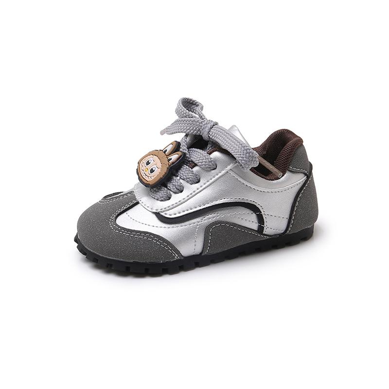 

Spring and autumn new children s shoes non-slip soft sole baby baby toddler shoes boys and girls versatile sports shoes 16 серый