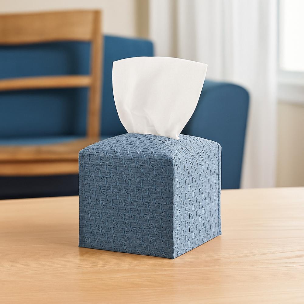 Large-Capacity Drawer Box PU Leather Foldable Tissue Box Modern Square Tissue Box  Car