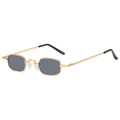 Nowe modne okulary przeciwsłoneczne Vintage Small Square Frame dla kobiet i mężczyzn Retro Punk Rectangle Sun Glasses Okulary przeciwsłoneczne Metalowa rama