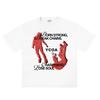 Mens TShirt DTG Print Shadow Graphic Cotton Harajuku Oversized Vintage Fashion Short Sleeve Tops Tees Y2k Streetwear Clothing
