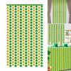 Stylish Shamrock Tinsel Curtain for Holiday Decorations Elegant Clovers Rain Silk Curtain Irish Festival Party Supplies