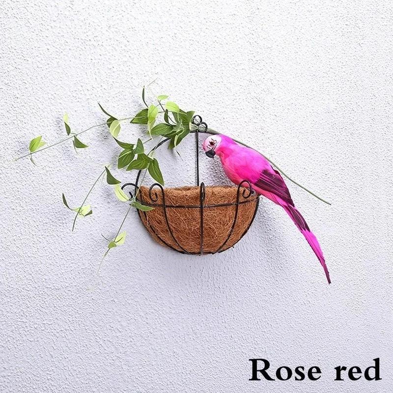 25/35cm Handmade Simulation Parrot Creative Feather Lawn Figurine Ornament Animal Bird Garden Bird Prop Decoration
