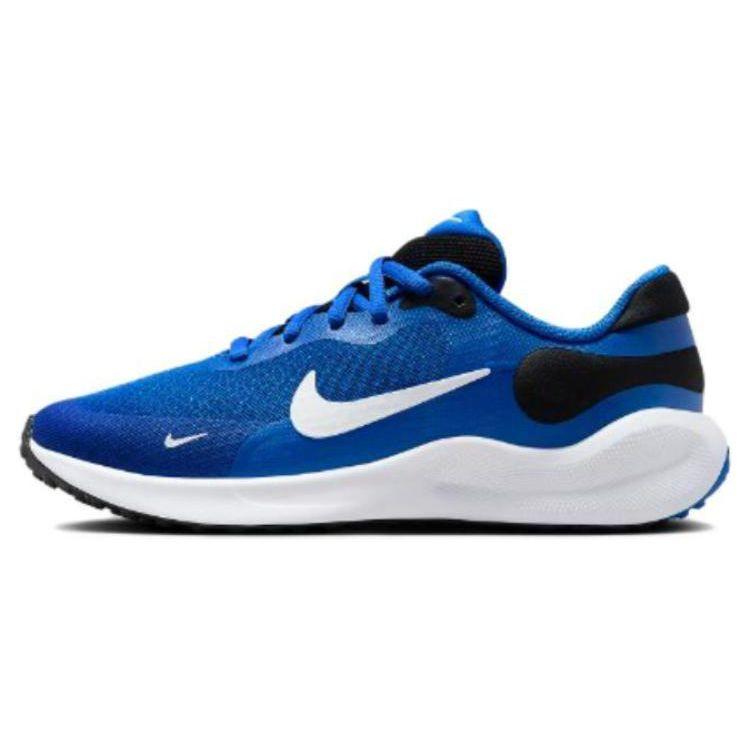 Nike Revolution 7 GS Game Royal Kids Sneakers Blue Black White FB7689-401 32