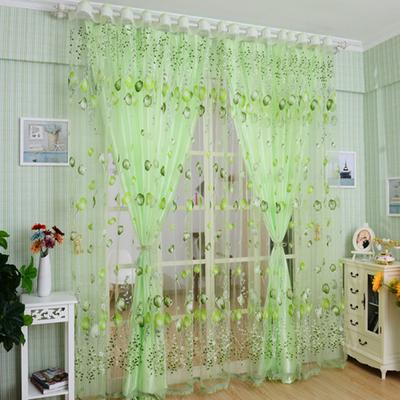 ¡caliente! Cortina de gasa para ventana de tulipanes románticos, cortina de puerta de tul translúcida Floral creativa, 3 colores para