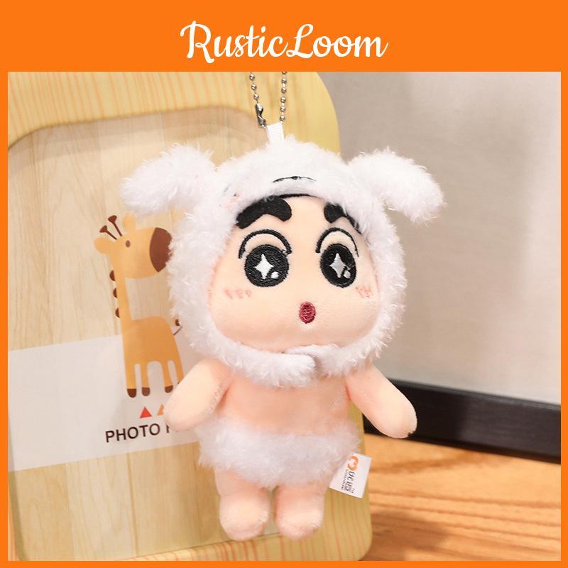 Plush Crayon Shinchan Doll Keychain Accessory Backpack Pendant Children Gift