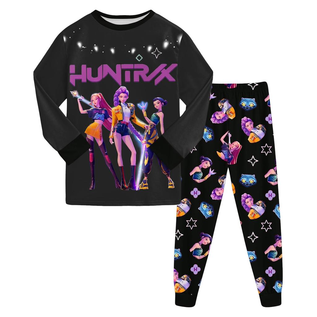 Children's Fashion Suit Skirt Round Neck Long Sleeve Top Pants