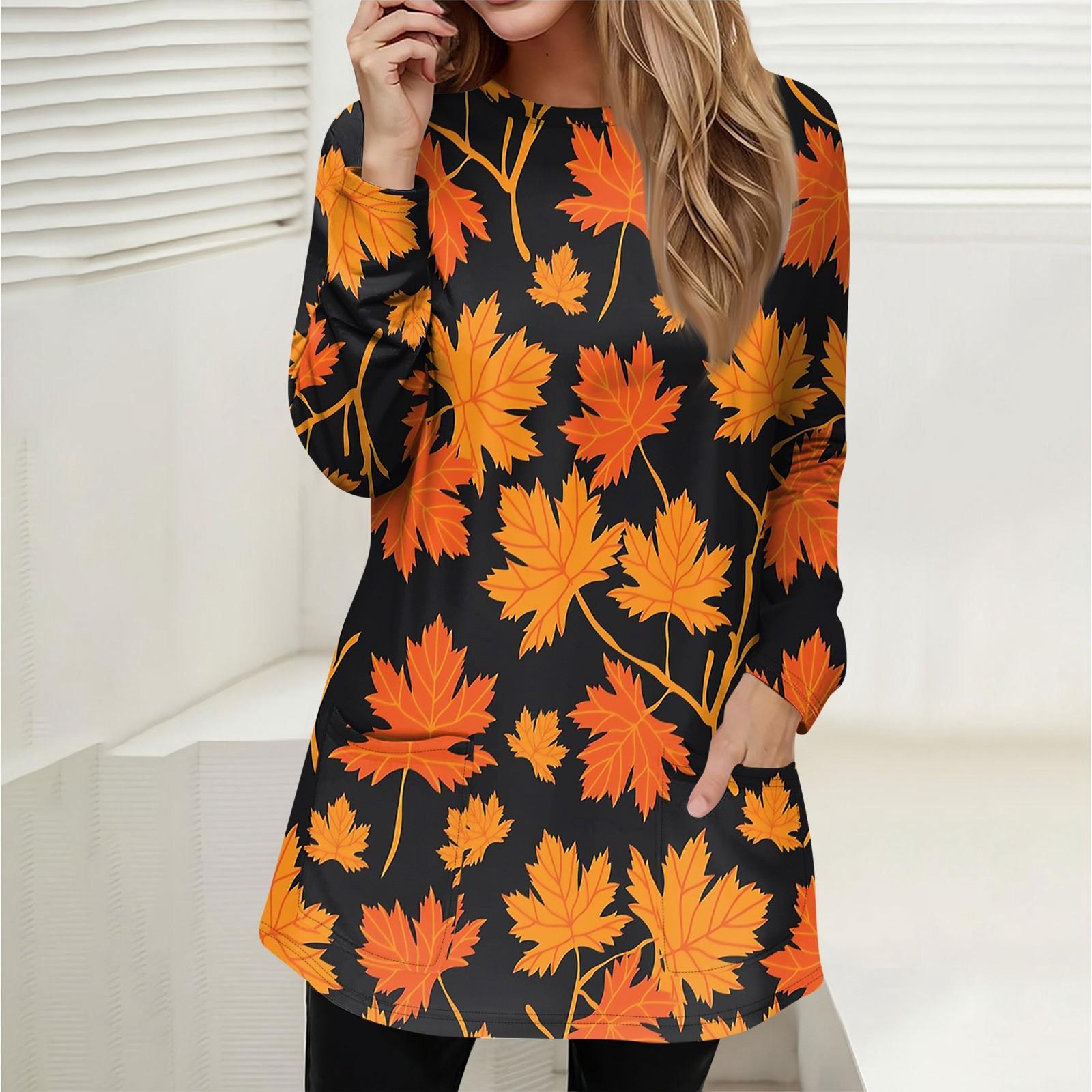 

Женская толстовка, пуловер, спортивная одежда, карман, принт, повседневный топ с круглым вырезом и длинными рукавами XXXL оранжевый