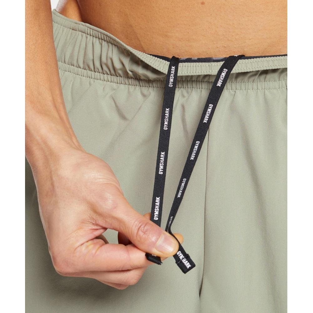 Gymshark Sport 5 Shorts Chalk Green Asphalt Grey A5a7w Ecj4