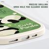 Slim Skin Feeling Cartoon Cute Panda Soft Silicone PU Leather Cover Phone Case for iPhone Samsung Huawei Honor Xiaomi Redmi OPPO Realme Vivo
