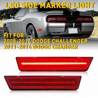 Rear Bumper Red LED Side Marker Signal Light For 2008-2014 Dodge Challenger