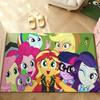 Cute M-My Little Pony-S Carpet Bathroom Anti-slip Mat Door Mat Home Decoration Mat Entrance Door Mat Scratch-resistant Door Mat