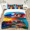 Mario Friends Adventure Printed 3pcs Bedding Set Soft Microfiber 1 Duvet Cover And 2 Pillowcases Home Bedroom Decor Xmas Gift K1856