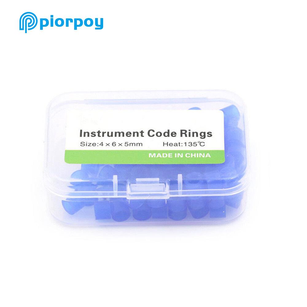 PIORPOY 100 Pcs Dental Silicone Instrument Code Rings Colorful Identification Code Circle For Dentistry Tools Dentists Products