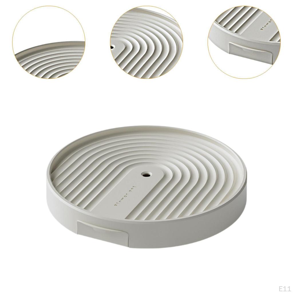 Supporto per Vaso da Fiori con 4 Ruote Nascoste, Carrello Rotondo per Piante da Giardino, Interni,