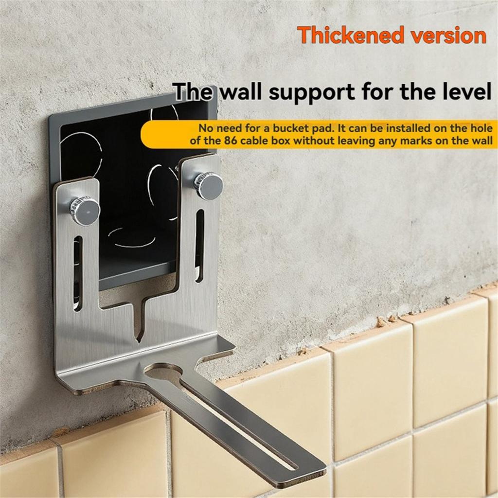 Stainless Laser Level Wall Mount Bracket Adjustable Multi-Functional Laser Bracket for 1/4" 5/8" Connectors Laser Level