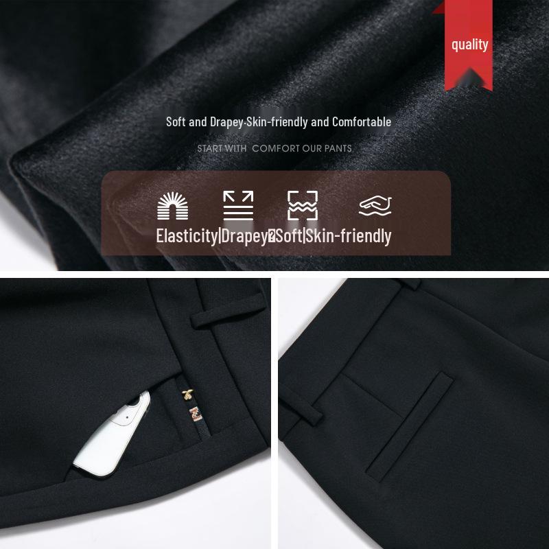 2023 Winter Women's High-Waist Fleece-Lined Straight-Leg Pants - Warm, Elastic, Casual Wear for Moms.