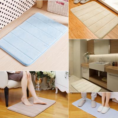 Memory Foam Mat Non-slip Plush Water Absorption Safety Microfiber Kitchen Bathroom Coral Fleece Shower Mat