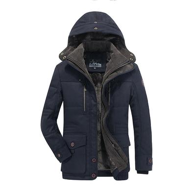 Herren Baumwollgepolsterte Kleidung Outdoor Casual Samt Verdickte Winter Multi-Pocket Plus Size Baumwollkleidung
