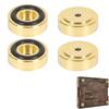 4pcs Aluminum Amplifier-Feet Shock Absorber Amplifier-Pads Feet Chopping Board Feet With Non-Slip Pads HIFI Turntable Feet