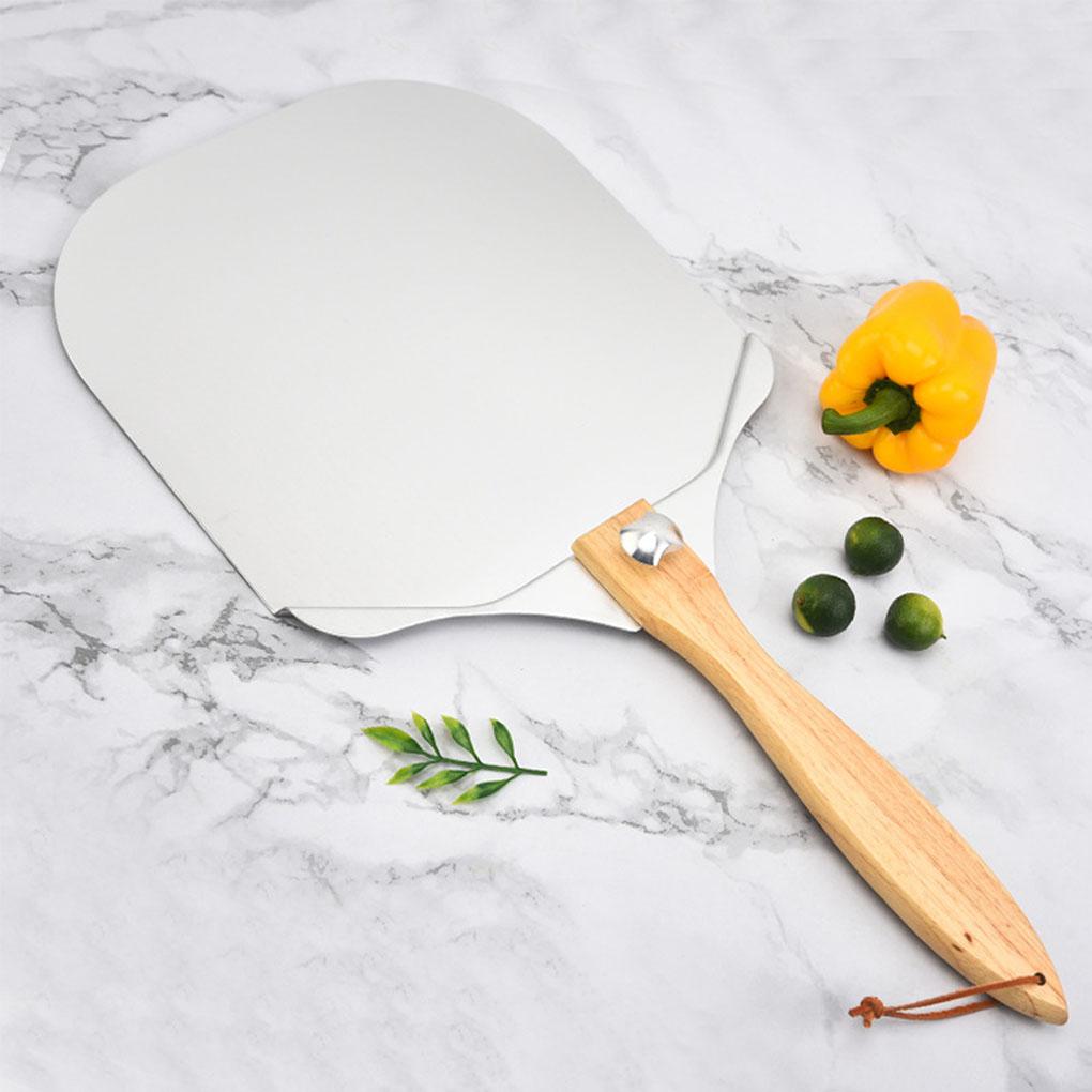 Cake Spatula Baking Tool Sturdy Wooden Handle Easy To Store Wooden Handle Transfer Pizza Spatula