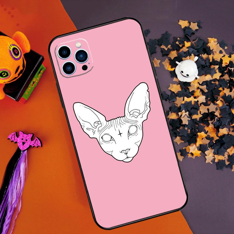 Sphynx Cat Bumper Case For iPhone 16 15 14 Pro Max 11 12 13 Pro Max Mini XR 16e 16 15 Plus Phone Cover