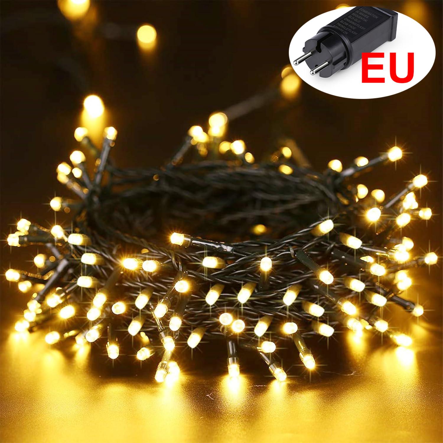 

Домашнє освітлення 100-1000 світлодіодів Світлодіодна стрічка Різдвяні вогні, 8 функціональних W/WW/RGB світлодіодні гірлянди для приміщення та вулиці Різдвяний сад Декоративні 20M 65FT