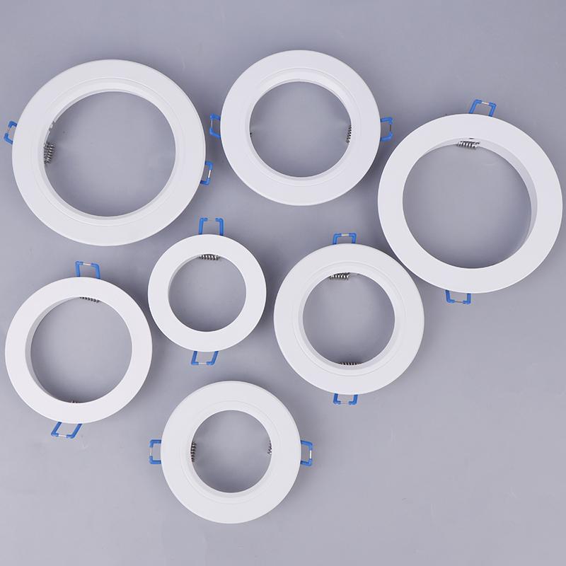 Led Downlight Spotlight Brackets Light Stand Adapters Lamp Shade Rings Hole Enlarge White Outer Frames Cut Out Remedial Circles