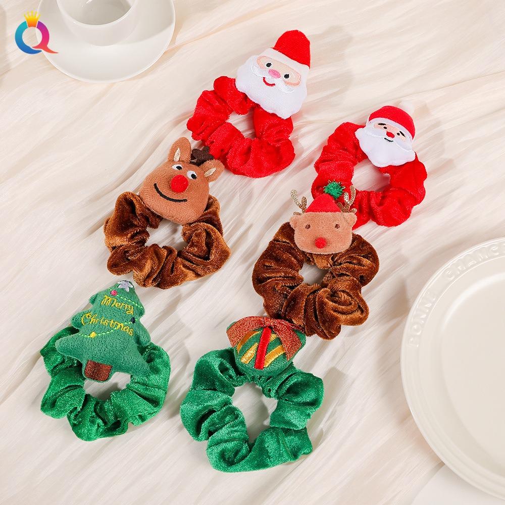 1 Pcs Christmas Headdress Plush Large Intestine Headband with High-end Feeling, Tied Hair Headband