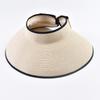 Summer Empty Top Straw Hat For Women Foldable Wide Large Brim Bowknot Sun Hat Travel Beach UV Protection Caps