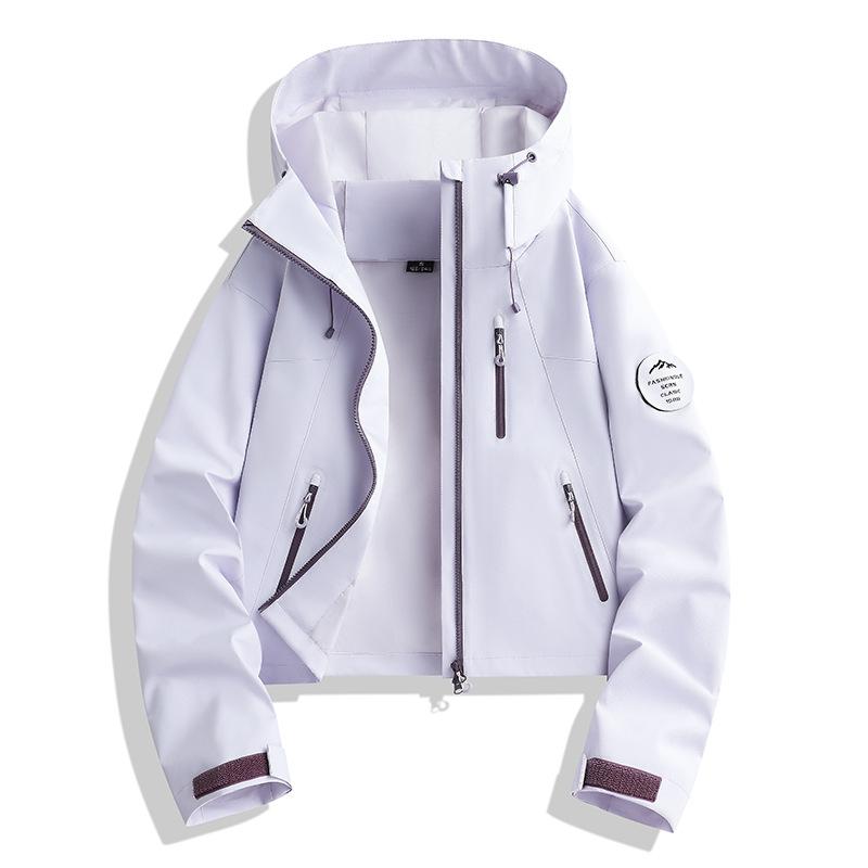 Outdoor Jacket Women's Windproof Waterproof Loose Casual Fashion Versatile Mountaineering Suit Soft Shell Jacket Couple Autumn and Winter