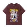 275 GSM Washed T-shirts 100% Cotton One Piece V64 Luffy Lucci Print Unisex Heavy Cotton T Shirt