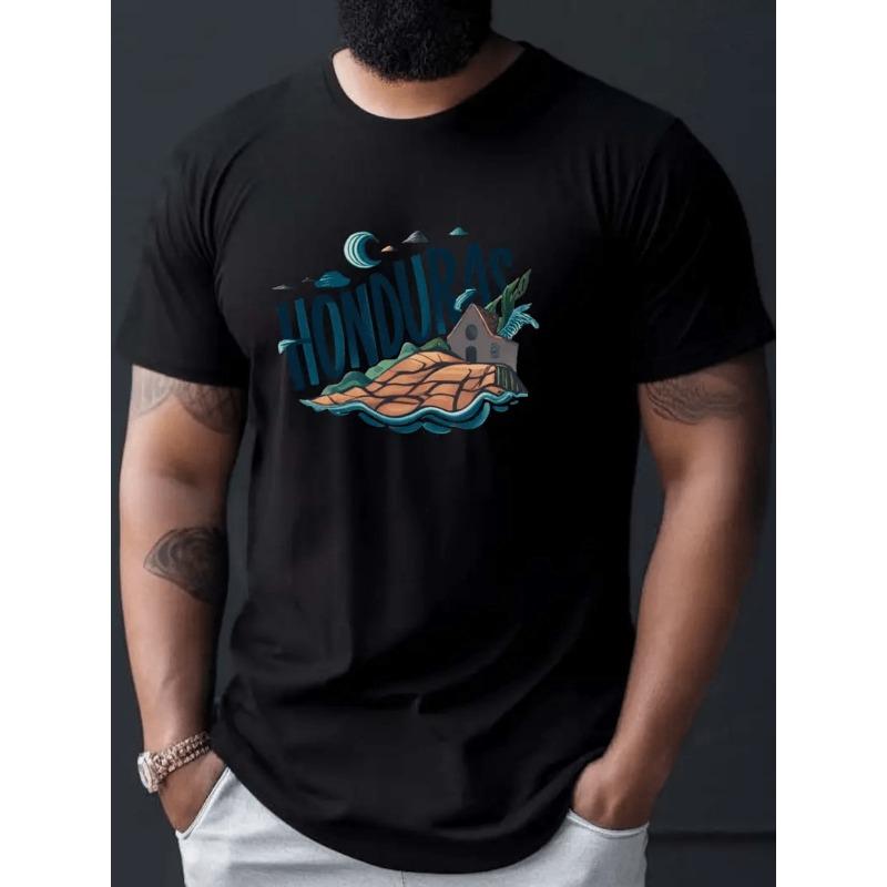 New Summer Trendy Men'S Print Short-Sleeve T-Shirt, Versatile Top for Men,Suitable for Outdoor Activities