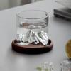 2pcs Set 170ml Transparent Fuji Mountain Whisky Glass Cup Whisky Beer Vodka Tea Spirits Glasses Creative Scenic Mug Drinkware