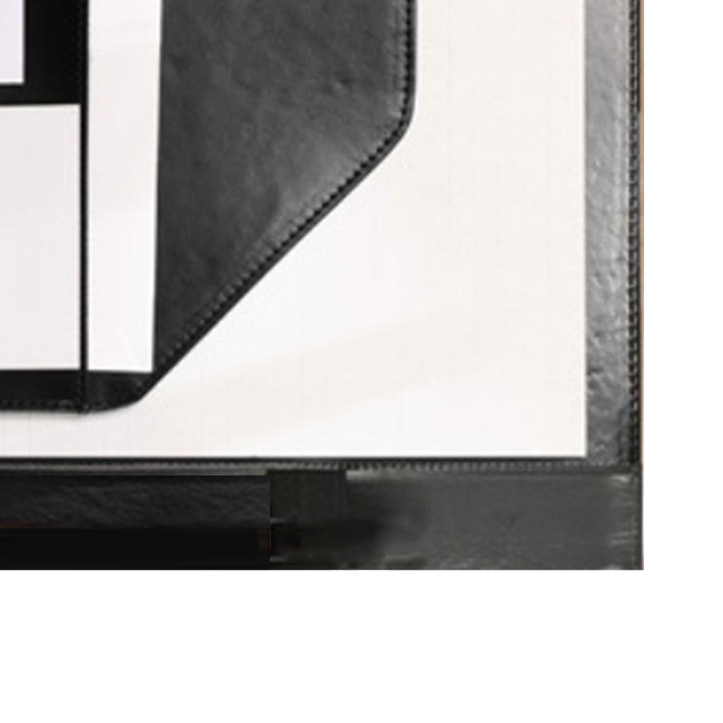 Business Folder Organizer PU Leather Card Holder for Documents File Office Supplies Black