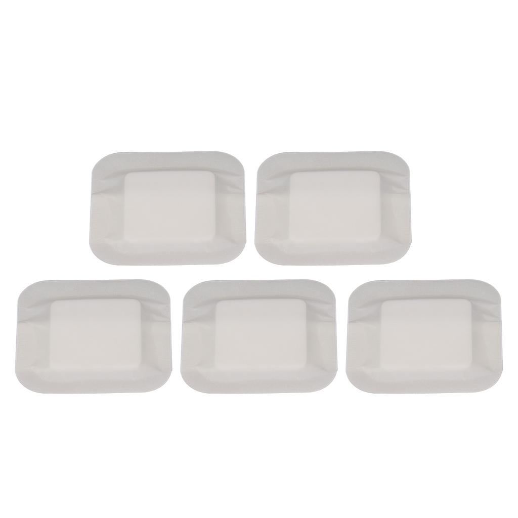 5Pcs Bordered Adhesive Dressing Pad Waterproof Individually Packed Wound Dressing Pads for Bedsore Pimple Ulcer