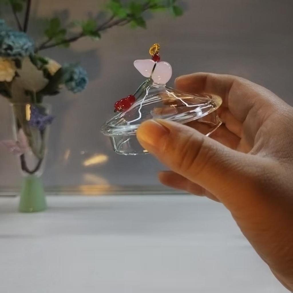 High Borosilicate Glass Teapot, Kung Fu Style Flower Design, Women's Household Kettle, In Stock