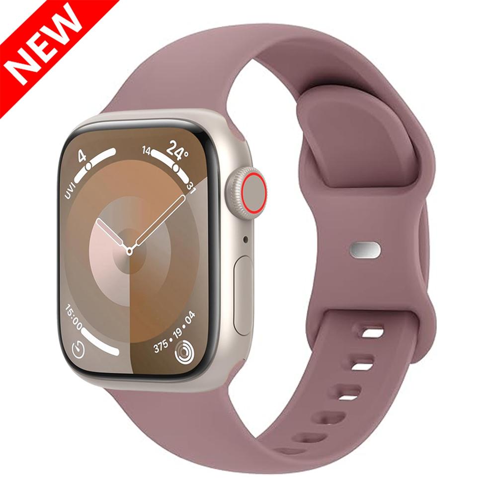 Silikonarmband für Apple Watch Band 45mm 44mm 41mm 40mm 42mm 46mm ultra 49mm Sportarmband correa series 11 7 8 9 10 4 3 5 6 se