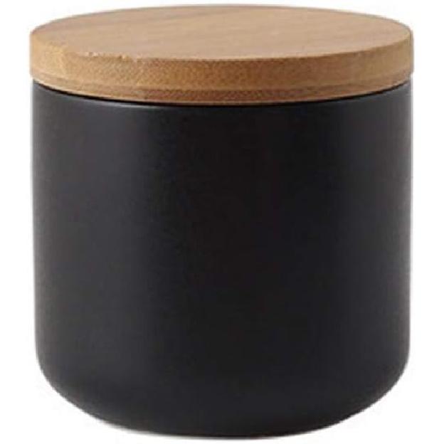 MilkyWay Food Storage Jar Strong Ceramic Storage Canisters with Airtight Seal Bamboo Lid Modern Design Seal Damp-Proof Kitchen Jar for Coffee, Tea,