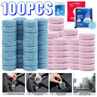 Car Glass Water Cleaner Effervescent Tablet Auto Window Solid Cleaning Automobile Car Glass Wiper Washing Tablets Car Accessory