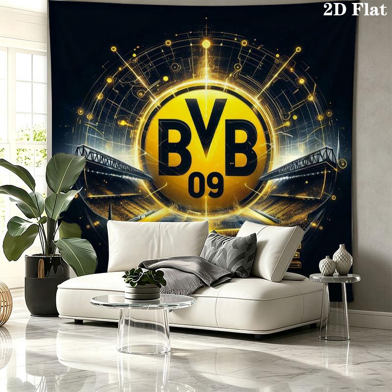 Borussia Custom Name Wall Tapestry Aesthetic Wall Hanging Printed Fabric Blanket Decorative Tapestries for Bedroom Living Room Home Decor
