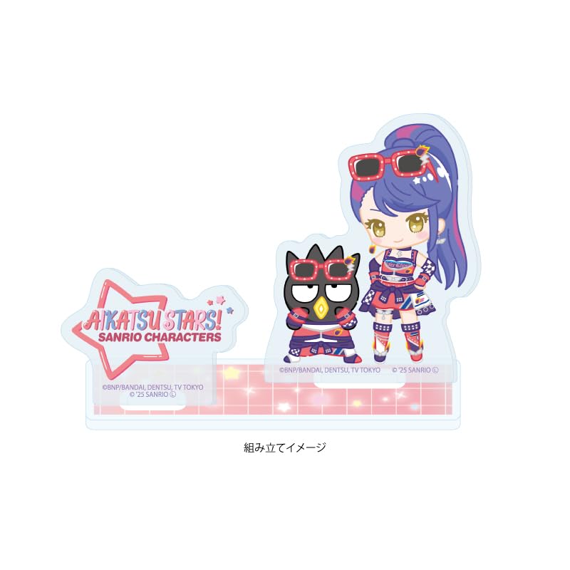 Aikatsu Stars X Sanrio Characters 07 Tsubasa Kisaragi X Bad Badtz-Maru [Collaboration Illustration [Mini Character]] Acrylic Stand Plate