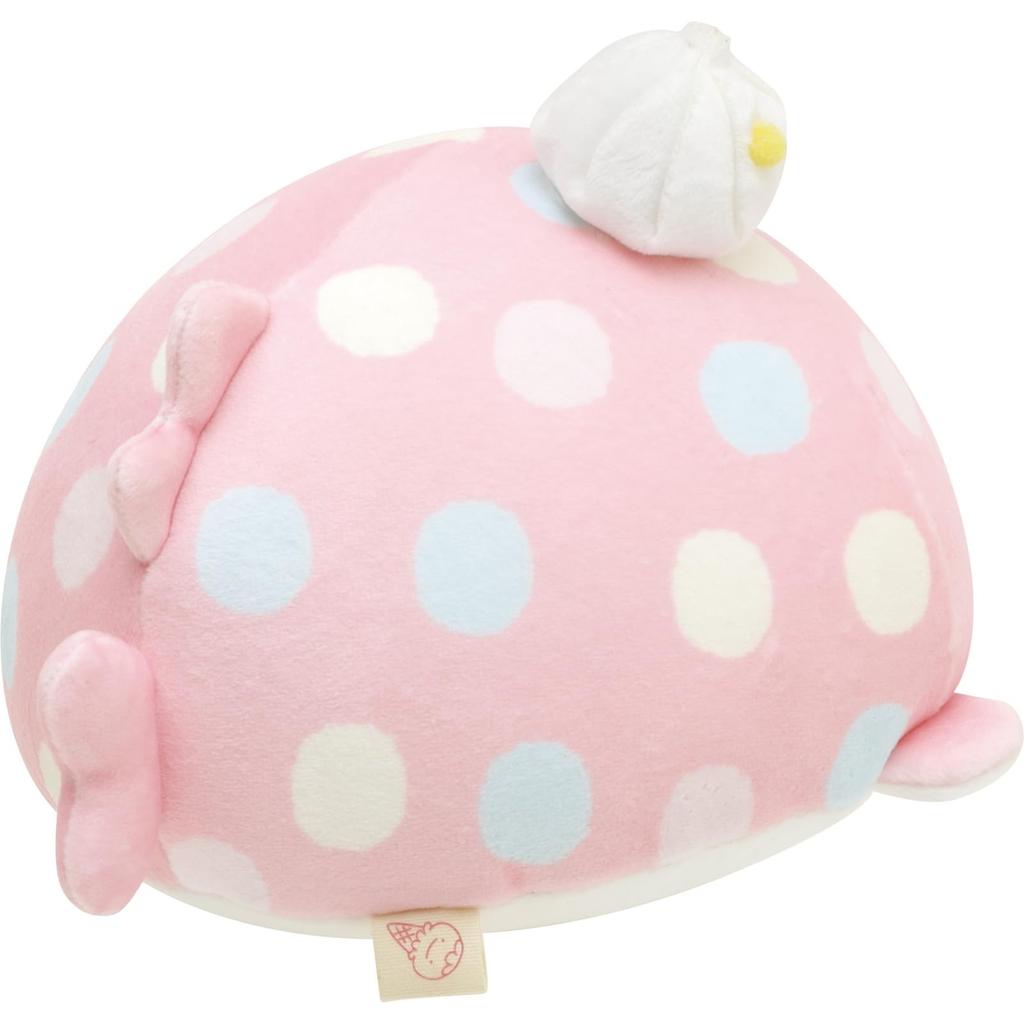 Super Mochimochi Round Plush Toy MO56501 San-X Jinbei-san (S) Jinbei-san (Pink)