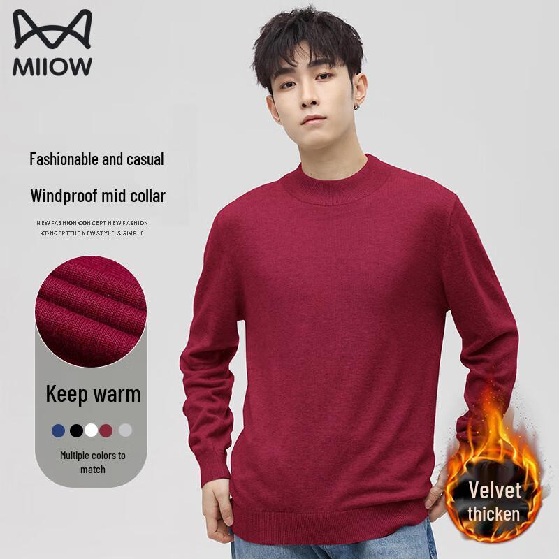 MiiOW Men's Autumn/Winter Round Neck Knit Sweater