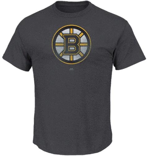 Мужская футболка Boston Bruins Charcoal Raise The Level от Majestic S