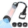 Hisecret Penis Vacuum Penis Pump with Pressure Manual Suction for Includes 3 Replacement Sex Toy Pump, Gauge, Type, Device, Portable, Lightweight,